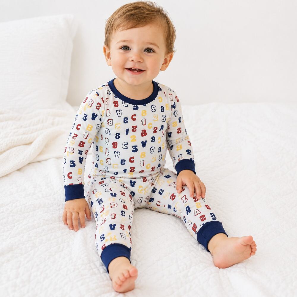 ABC 123 Snug Fit Toddler Pajama Set 18M NWT Alphabet Sleepwear Cozy Essentials